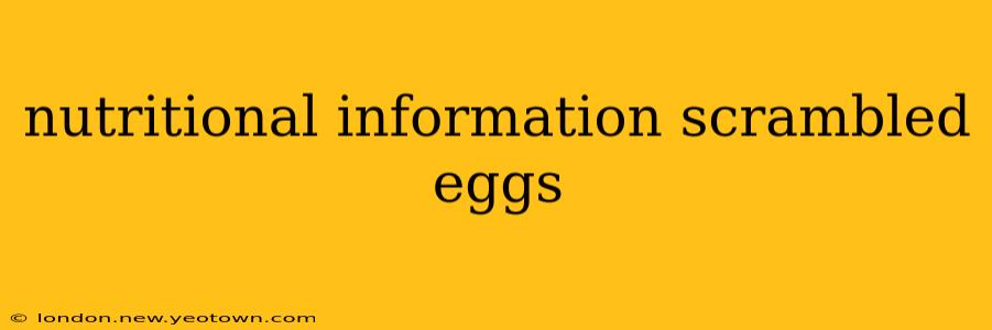 nutritional information scrambled eggs