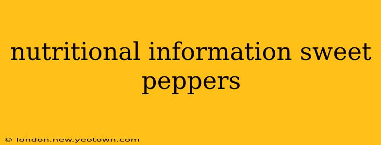 nutritional information sweet peppers