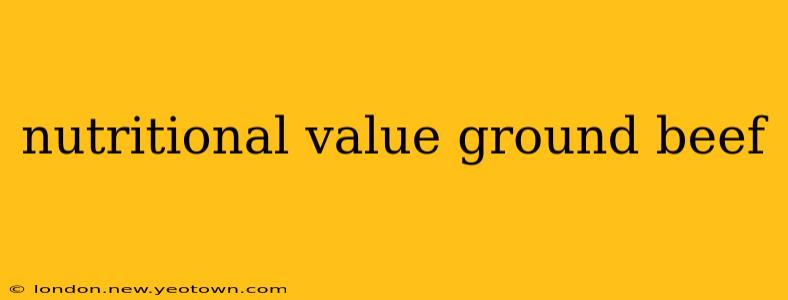 nutritional value ground beef