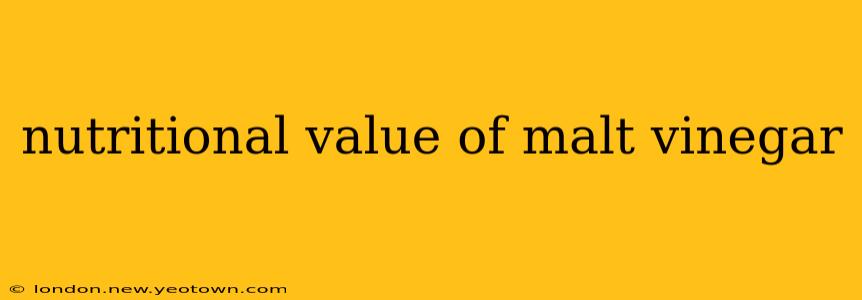 nutritional value of malt vinegar