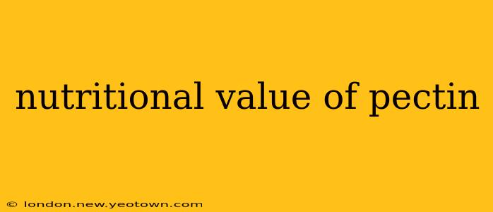 nutritional value of pectin