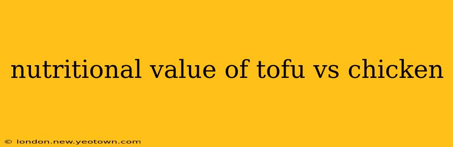 nutritional value of tofu vs chicken