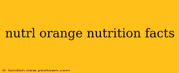 nutrl orange nutrition facts