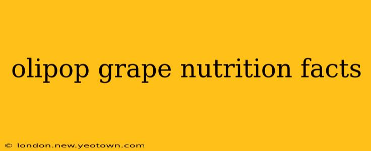 olipop grape nutrition facts