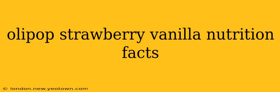 olipop strawberry vanilla nutrition facts