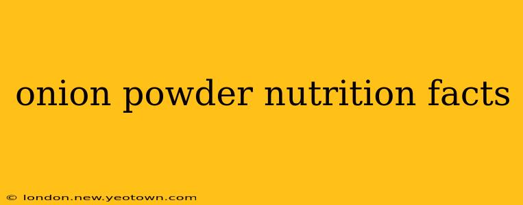 onion powder nutrition facts