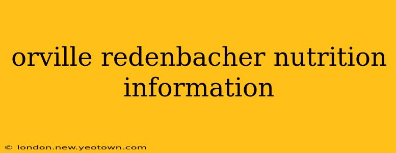 orville redenbacher nutrition information
