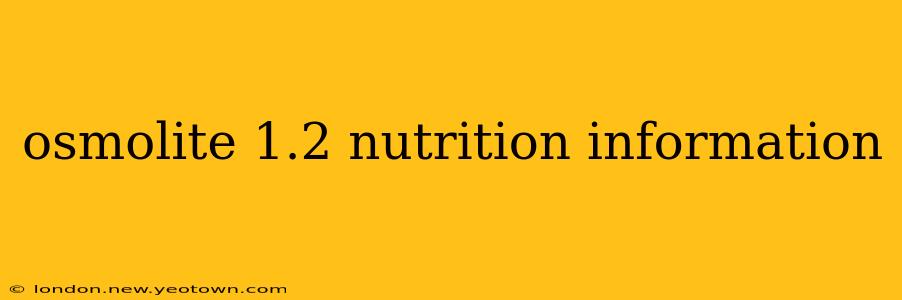 osmolite 1.2 nutrition information