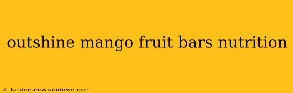 outshine mango fruit bars nutrition