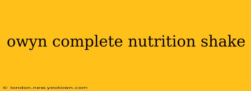 owyn complete nutrition shake