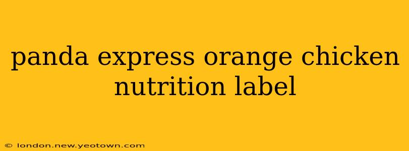 panda express orange chicken nutrition label
