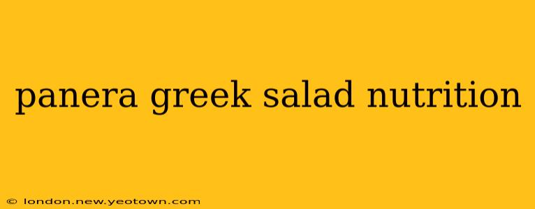panera greek salad nutrition