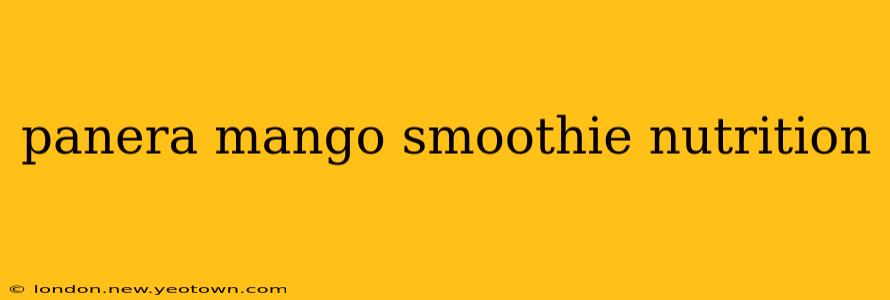 panera mango smoothie nutrition