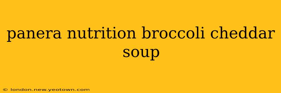 panera nutrition broccoli cheddar soup
