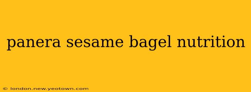 panera sesame bagel nutrition