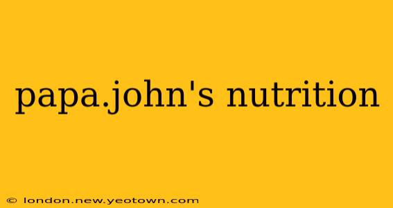 papa.john's nutrition