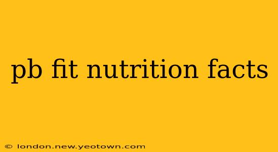 pb fit nutrition facts
