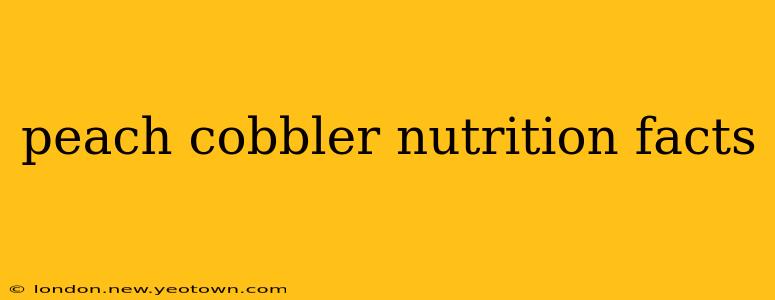 peach cobbler nutrition facts
