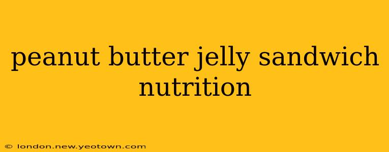 peanut butter jelly sandwich nutrition