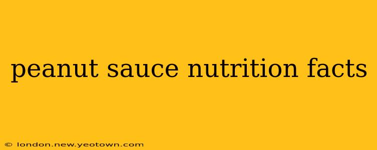 peanut sauce nutrition facts