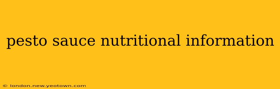 pesto sauce nutritional information