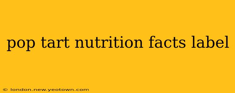 pop tart nutrition facts label