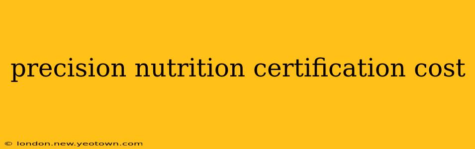 precision nutrition certification cost