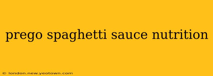 prego spaghetti sauce nutrition