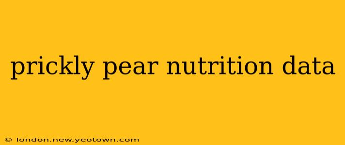 prickly pear nutrition data
