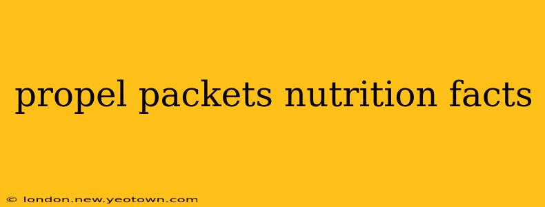 propel packets nutrition facts