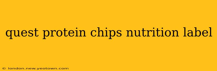 quest protein chips nutrition label