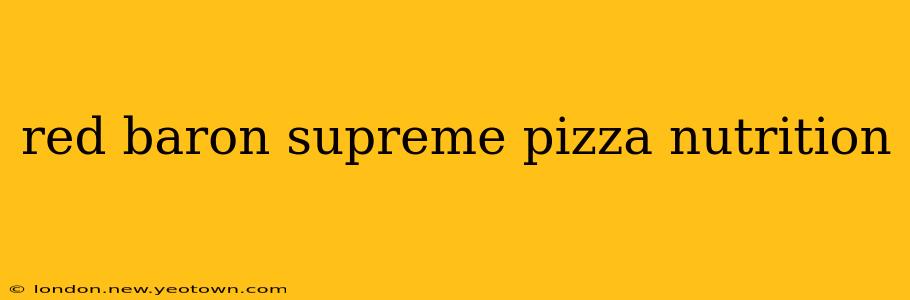 red baron supreme pizza nutrition