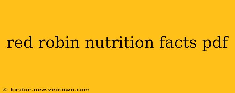 red robin nutrition facts pdf