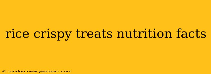 rice crispy treats nutrition facts