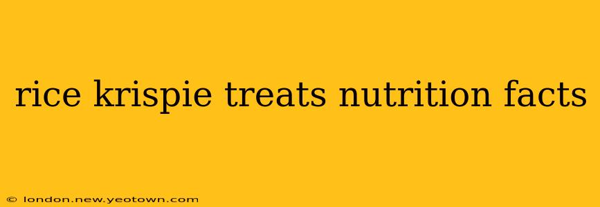 rice krispie treats nutrition facts