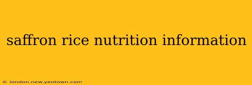 saffron rice nutrition information