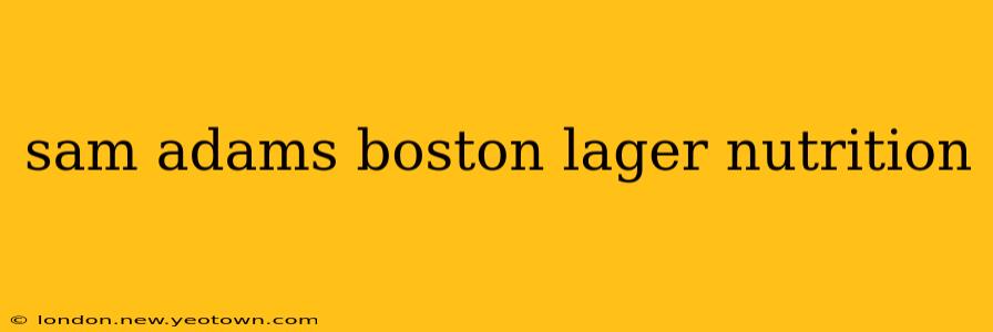 sam adams boston lager nutrition