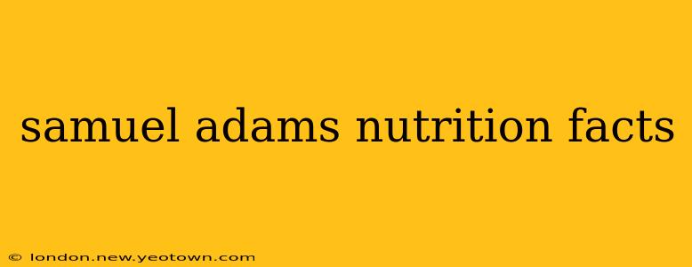 samuel adams nutrition facts