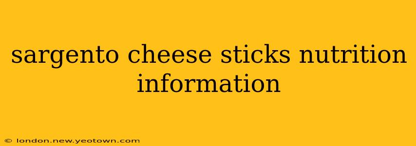 sargento cheese sticks nutrition information