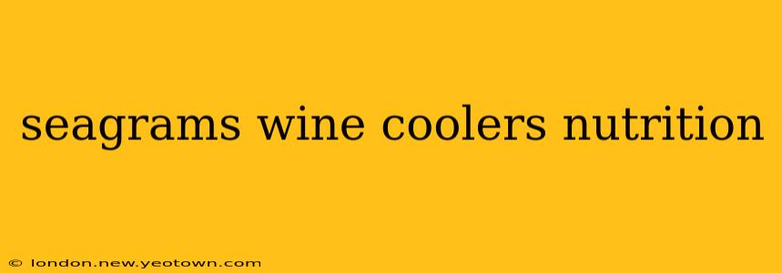 seagrams wine coolers nutrition