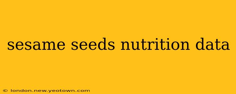 sesame seeds nutrition data
