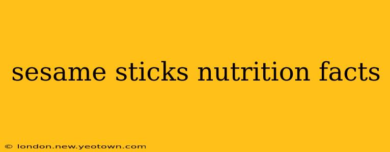 sesame sticks nutrition facts