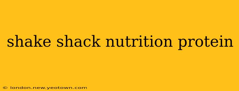 shake shack nutrition protein
