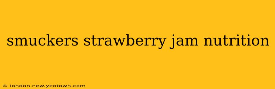 smuckers strawberry jam nutrition