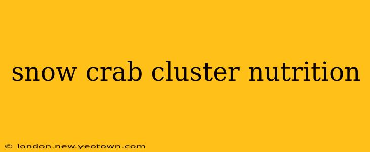 snow crab cluster nutrition