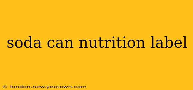 soda can nutrition label