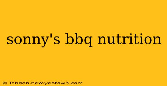 sonny's bbq nutrition