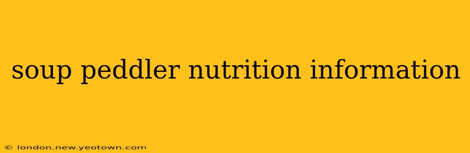 soup peddler nutrition information