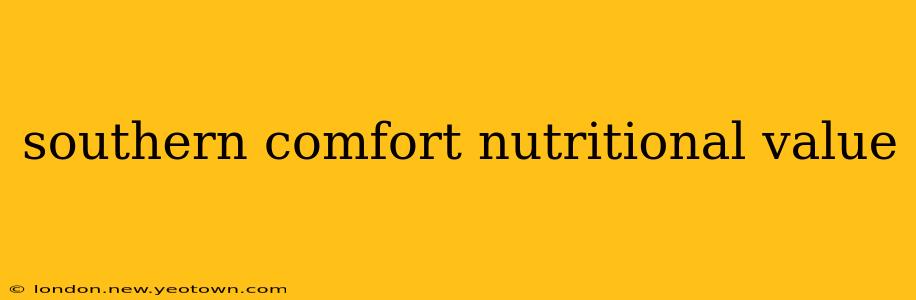 southern comfort nutritional value