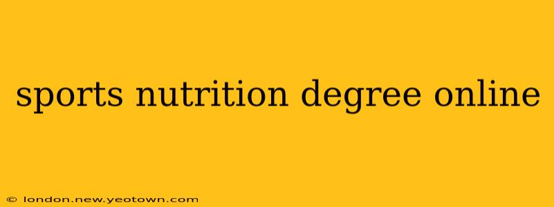 sports nutrition degree online